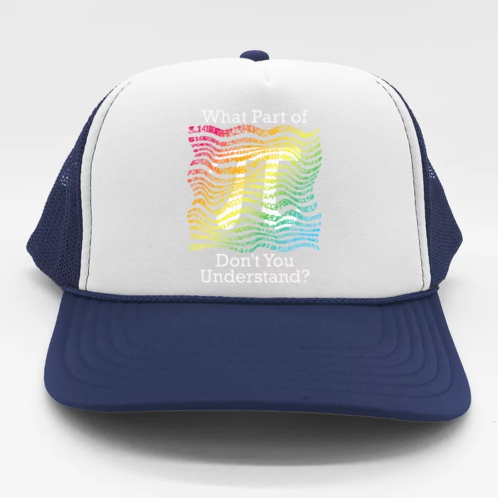 Pi Day Math Teacher Student Rainbow Pi Symbol Trucker Hat