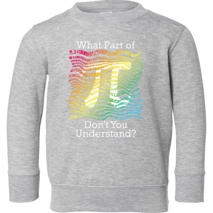 Pi Day Math Teacher Student Rainbow Pi Symbol Toddler Sweatshirt