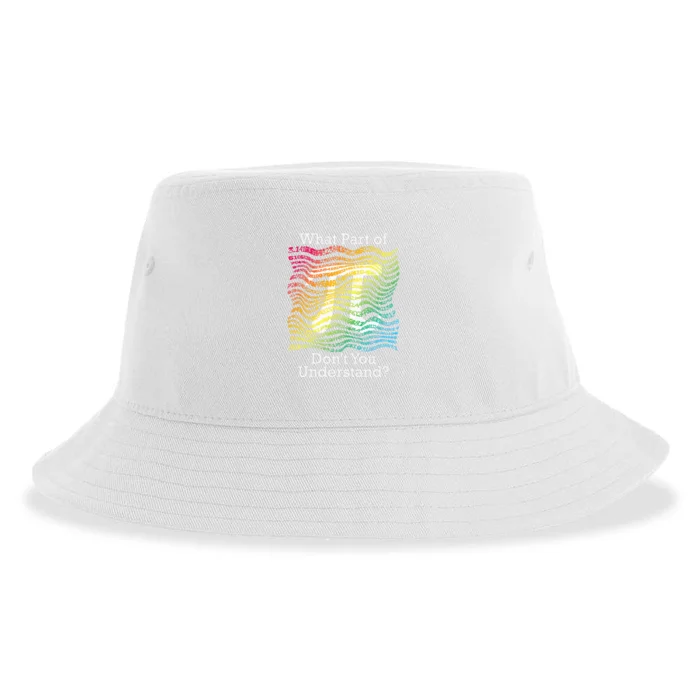 Pi Day Math Teacher Student Rainbow Pi Symbol Sustainable Bucket Hat