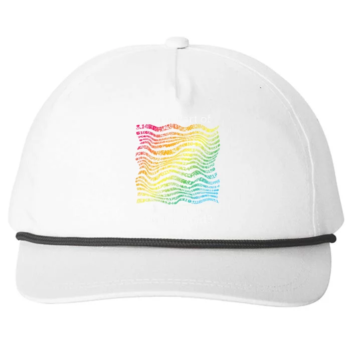 Pi Day Math Teacher Student Rainbow Pi Symbol Snapback Five-Panel Rope Hat