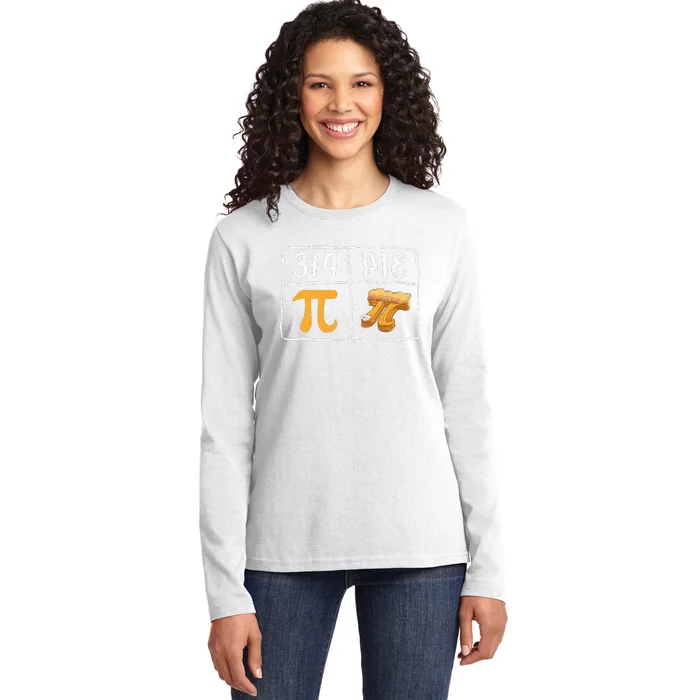 Pi Day Math Teachers Funny Pi Symbol Pie Ladies Long Sleeve Shirt