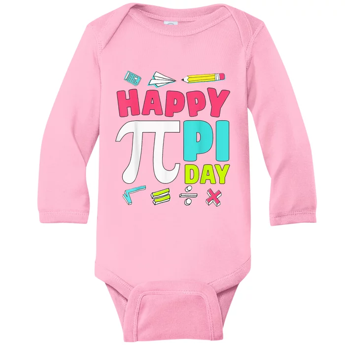 Pi Day Math Tee for Student & Teachers Graphic Baby Long Sleeve Bodysuit