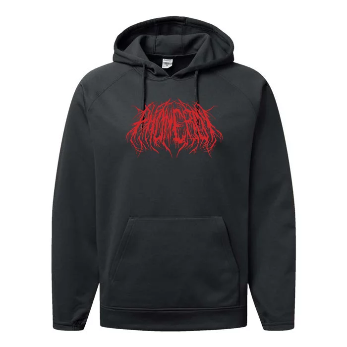 Phoneboy Death Metal Logo Performance Fleece Hoodie