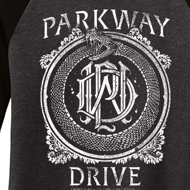 Parkway Drive Merchandise Snake Women's Tri-Blend 3/4-Sleeve Raglan Shirt