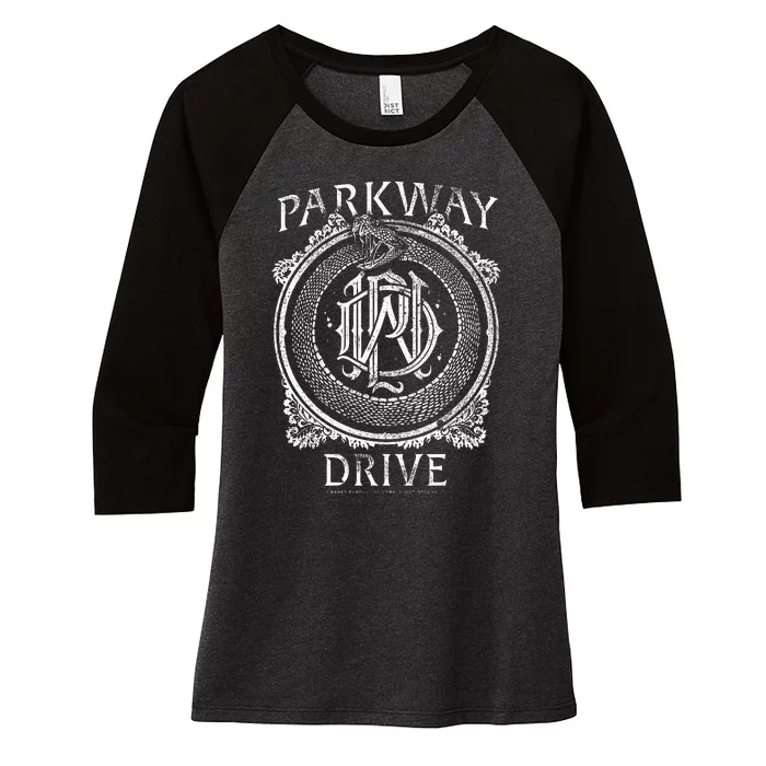 Parkway Drive Merchandise Snake Women's Tri-Blend 3/4-Sleeve Raglan Shirt