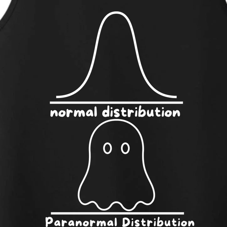 Paranormal Distribution Math Statistics Funny Ghost Math Great Gift Performance Tank