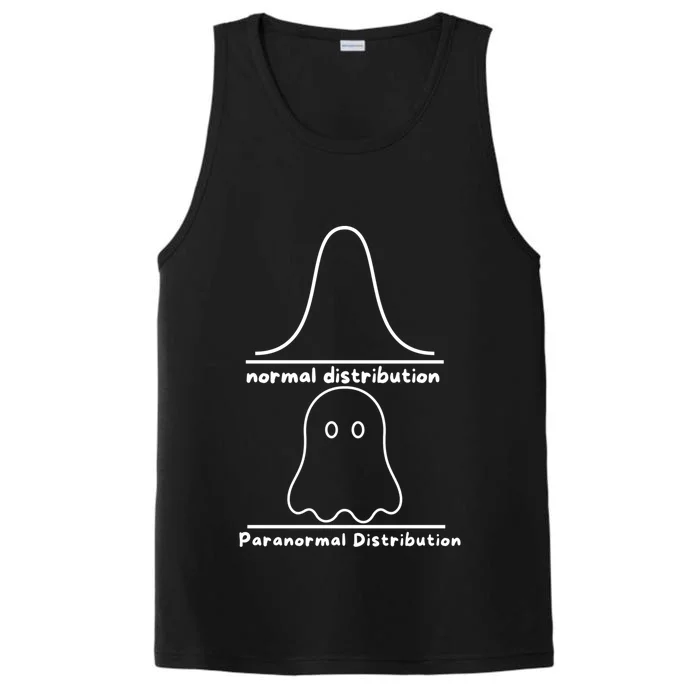 Paranormal Distribution Math Statistics Funny Ghost Math Great Gift Performance Tank