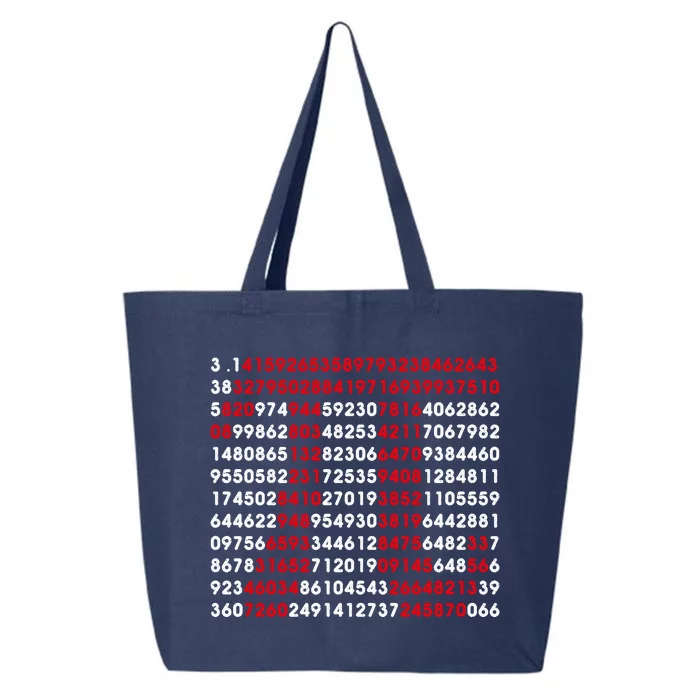 Pi Day Merch Pi Day Math Jokes 25L Jumbo Tote