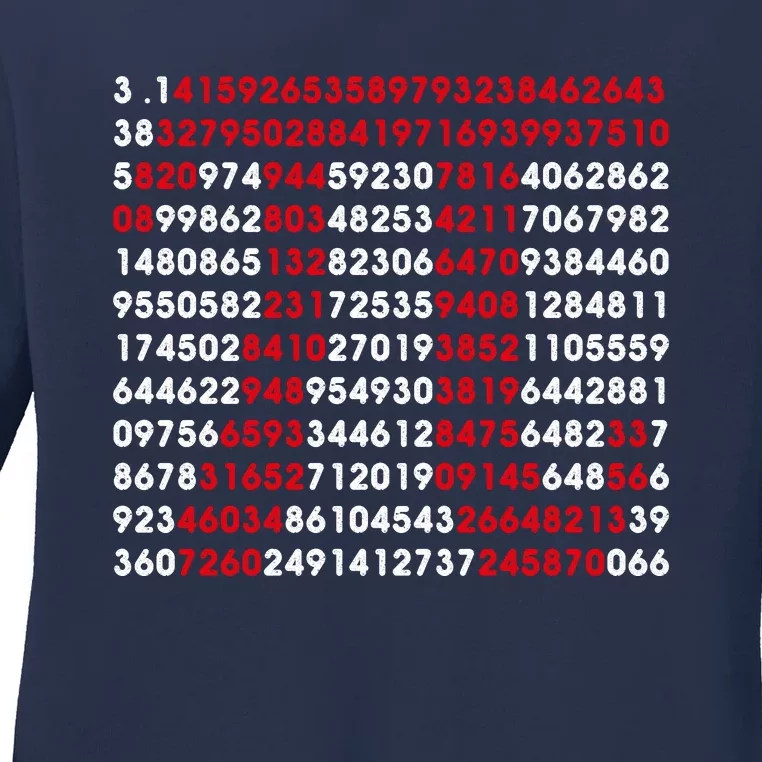 Pi Day Merch Pi Day Math Jokes Ladies Long Sleeve Shirt