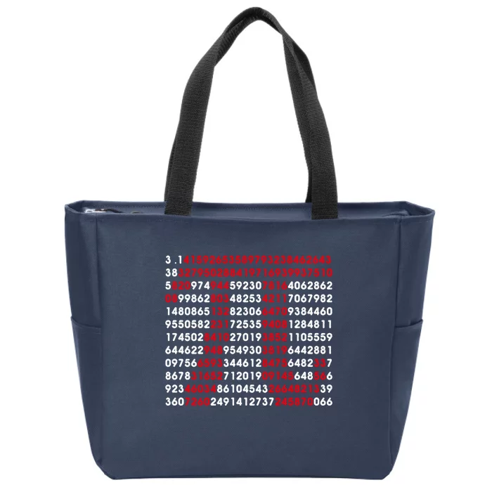 Pi Day Merch Pi Day Math Jokes Zip Tote Bag