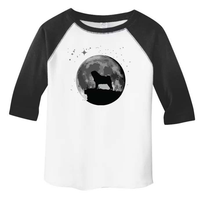 Pug Dog Moon Toddler Fine Jersey T-Shirt