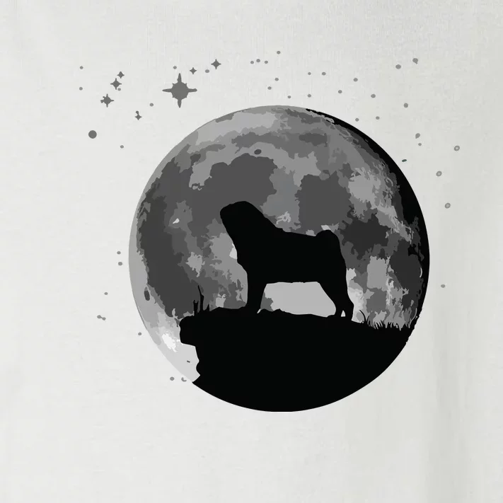 Pug Dog Moon Toddler Long Sleeve Shirt