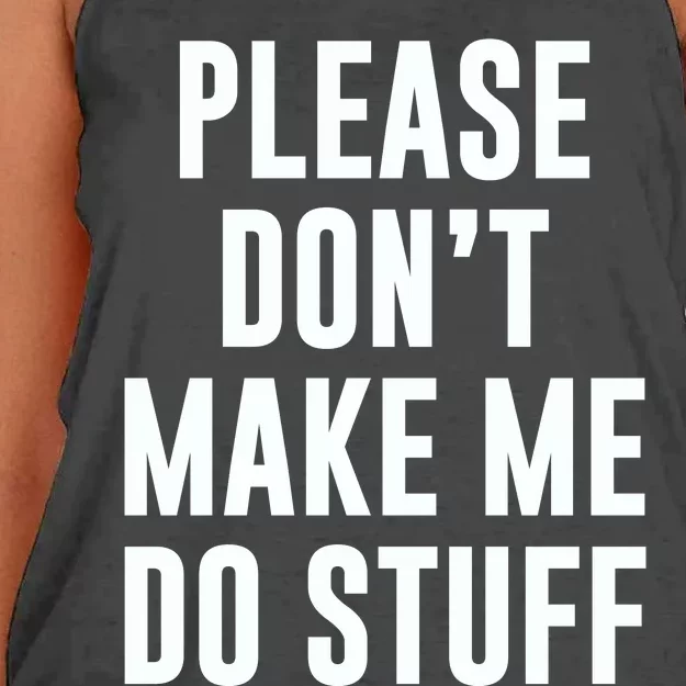 Please DonT Make Me Do Stuff For Lazy Teenage Women's Knotted Racerback Tank