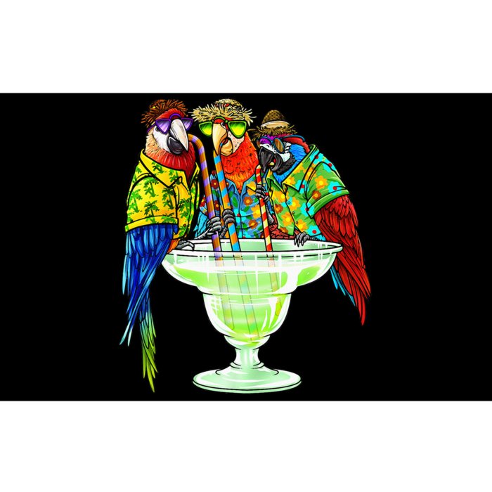 Parrots Drinking Margarita Hawaiian Vacation Birds Bumper Sticker