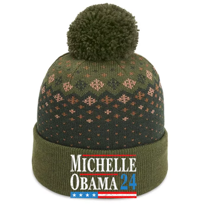 Political Democrat Michelle Obama 2024 Presidential Election The Baniff Cuffed Pom Beanie