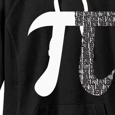 Pi Digits Mathematics Symbol Funny Math Nerd Pi Day Women's Fleece Hoodie