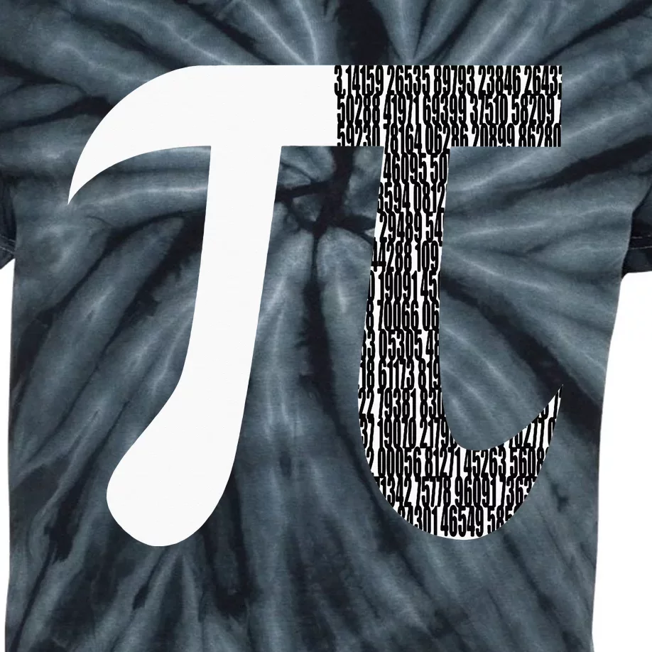 Pi Digits Mathematics Symbol Funny Math Nerd Pi Day Kids Tie-Dye T-Shirt