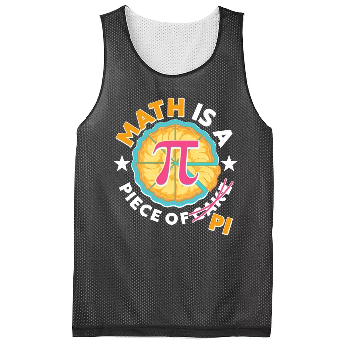 Pi Day Math Is A Piece Of Pi 3 14 Pie Slices Mesh Reversible Basketball Jersey Tank