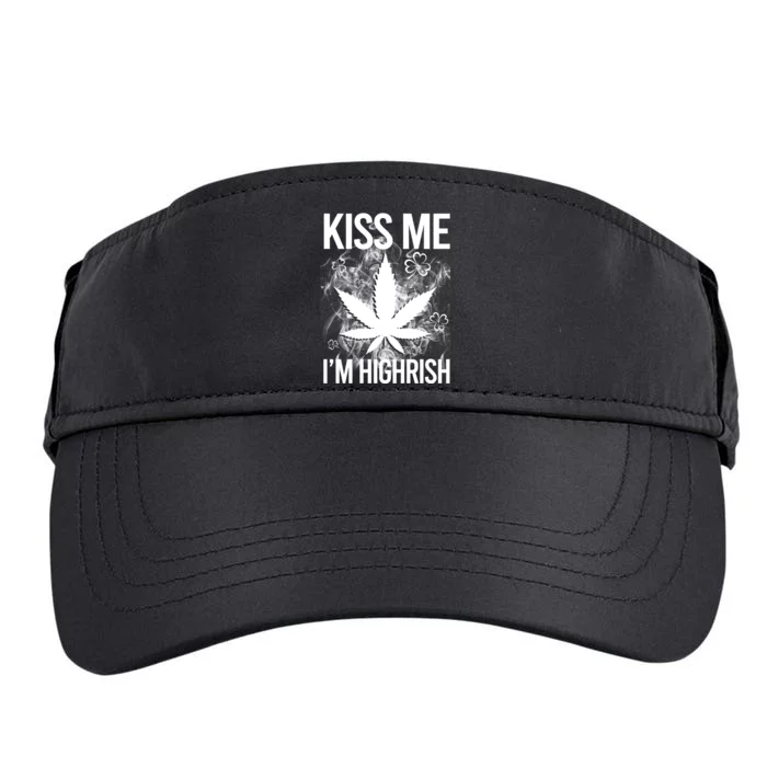 Patrick Day Marijuana Kiss Me IM Highrish Adult Drive Performance Visor