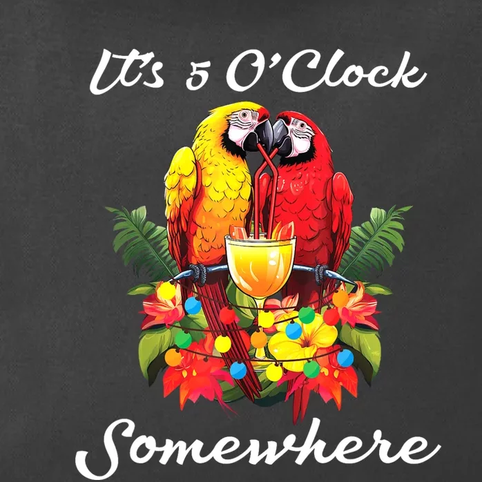 Parrots Drinking Margarita Its 5 Oclock Somewhere Funny Zip Tote Bag