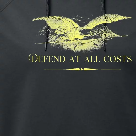 Patriotic Democracy Military Defend Eagle With Flag Performance Fleece Hoodie