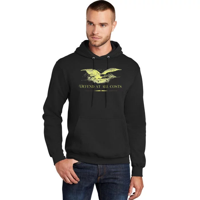 Patriotic Democracy Military Defend Eagle With Flag Tall Hoodie