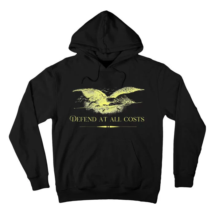 Patriotic Democracy Military Defend Eagle With Flag Tall Hoodie