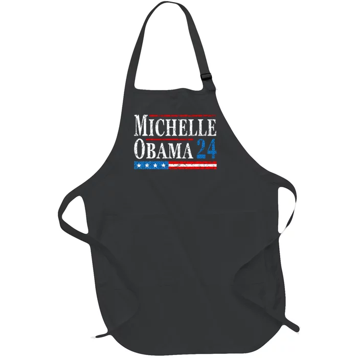 Political Democrat Michelle Obama 2024 Presidential Election Full-Length Apron With Pocket