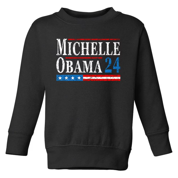 Political Democrat Michelle Obama 2024 Presidential Election Toddler Sweatshirt