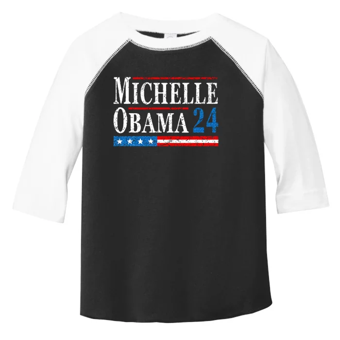 Political Democrat Michelle Obama 2024 Presidential Election Toddler Fine Jersey T-Shirt