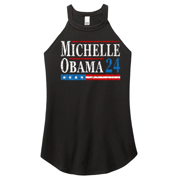 Political Democrat Michelle Obama 2024 Presidential Election Women’s Perfect Tri Rocker Tank