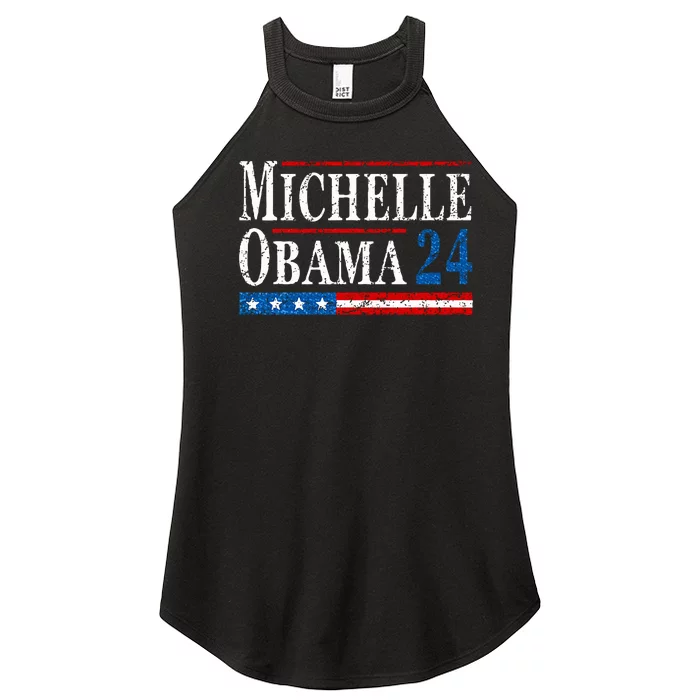 Political Democrat Michelle Obama 2024 Presidential Election Women’s Perfect Tri Rocker Tank