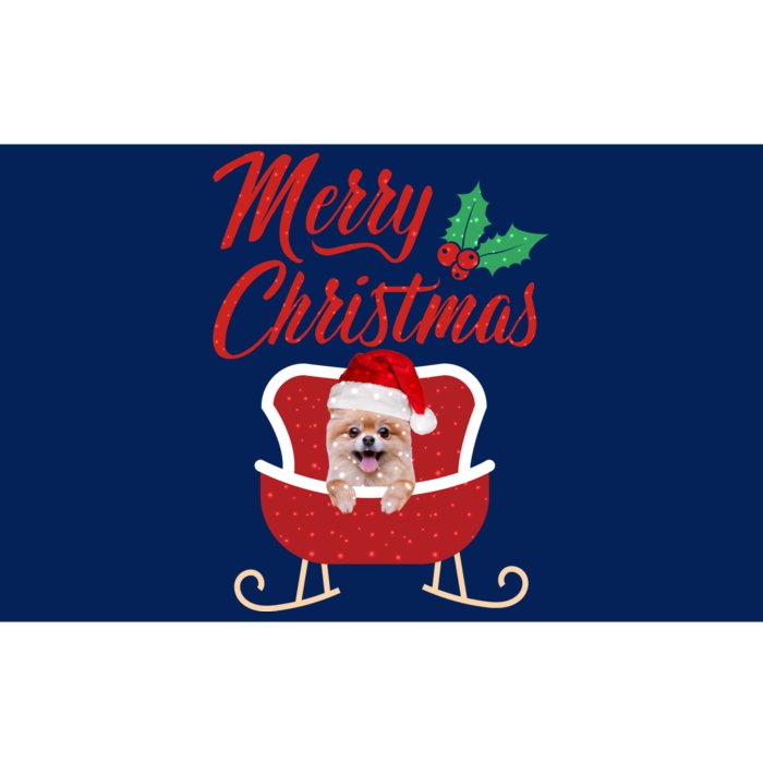 Pomeranian Dog Merry Christmas Design For The Holiday Season! Bumper Sticker