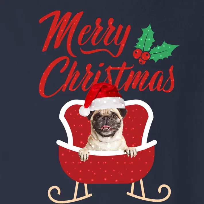 Pug Dog Merry Christmas Design For The Holiday Season! Toddler Long Sleeve Shirt