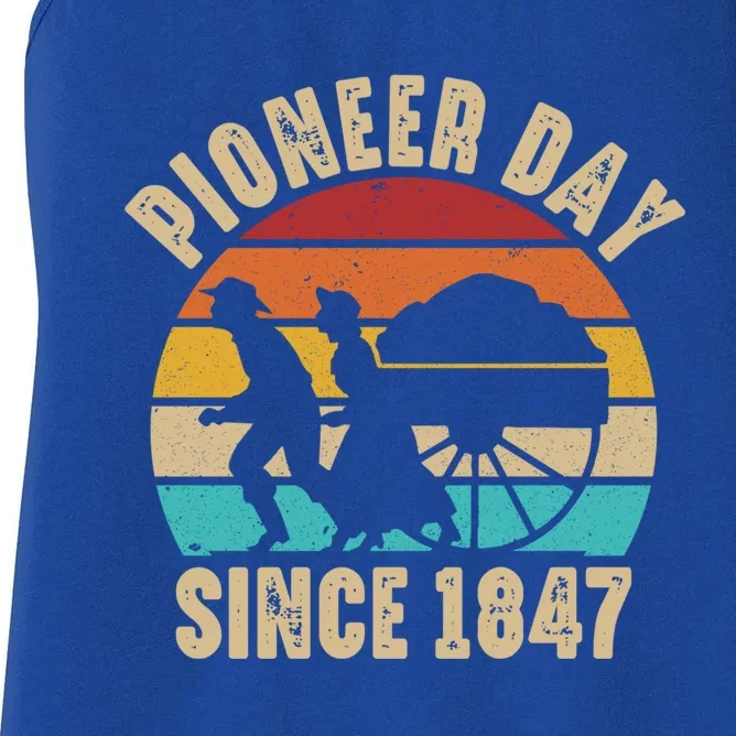 Pioneer Day Mormon Costume Utah Pioneer History Gift Women's Racerback Tank