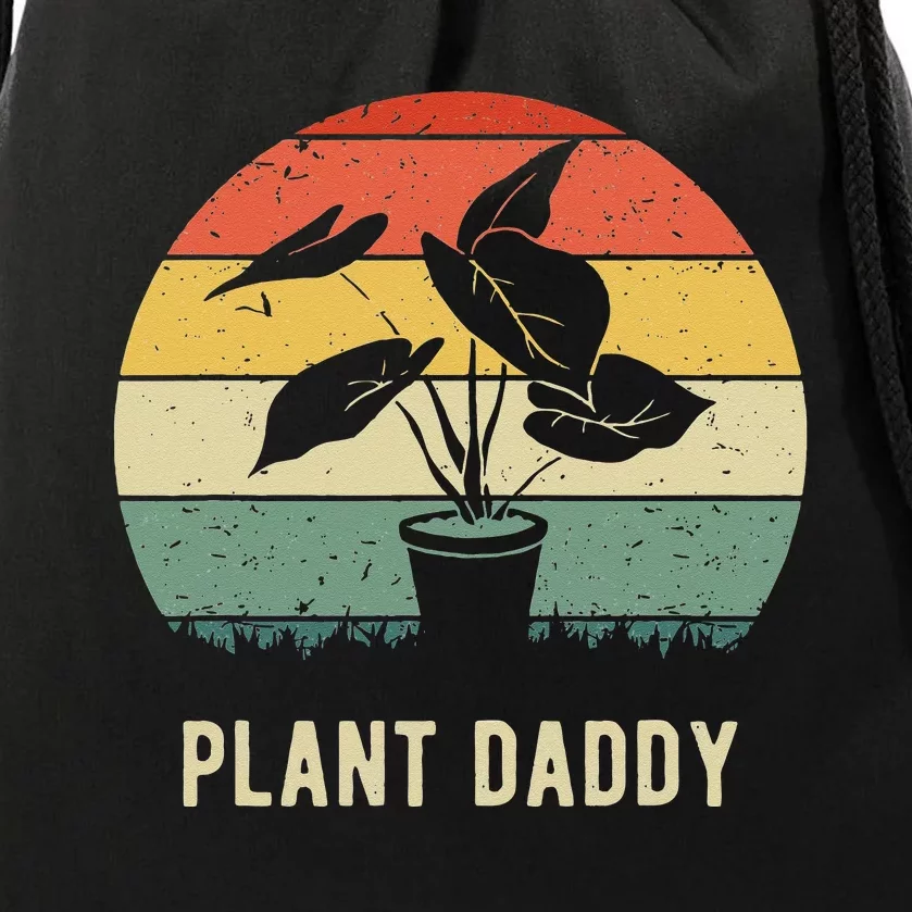 Plant Daddy Nature Botanical Gardener Plant Dad Gardening Drawstring Bag