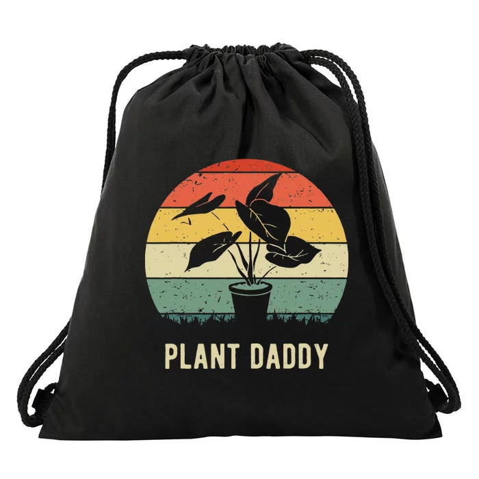 Plant Daddy Nature Botanical Gardener Plant Dad Gardening Drawstring Bag