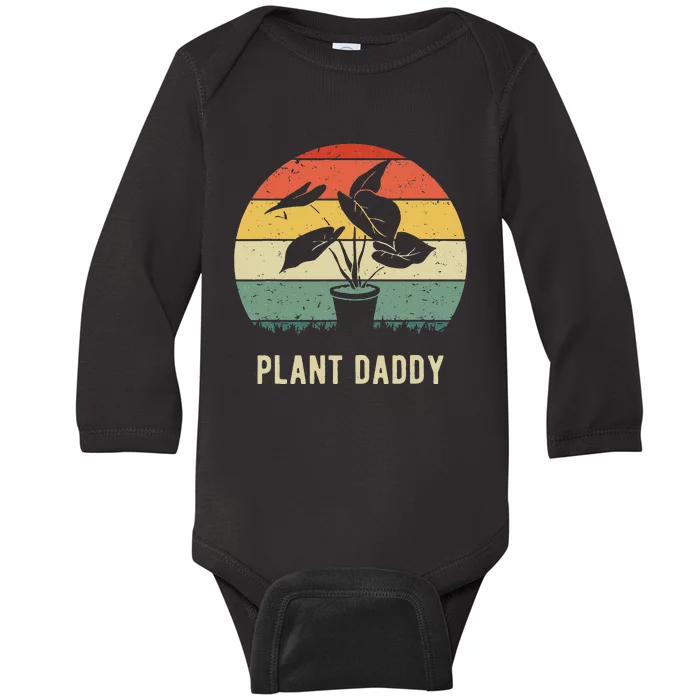 Plant Daddy Nature Botanical Gardener Plant Dad Gardening Baby Long Sleeve Bodysuit