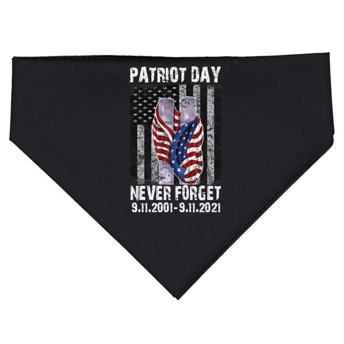 Patriot Day Never Forget 9/11 20th Anniversary USA-Made Doggie Bandana