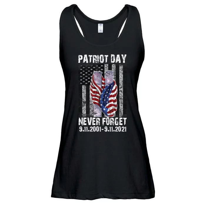 Patriot Day Never Forget 9/11 20th Anniversary Ladies Essential Flowy Tank