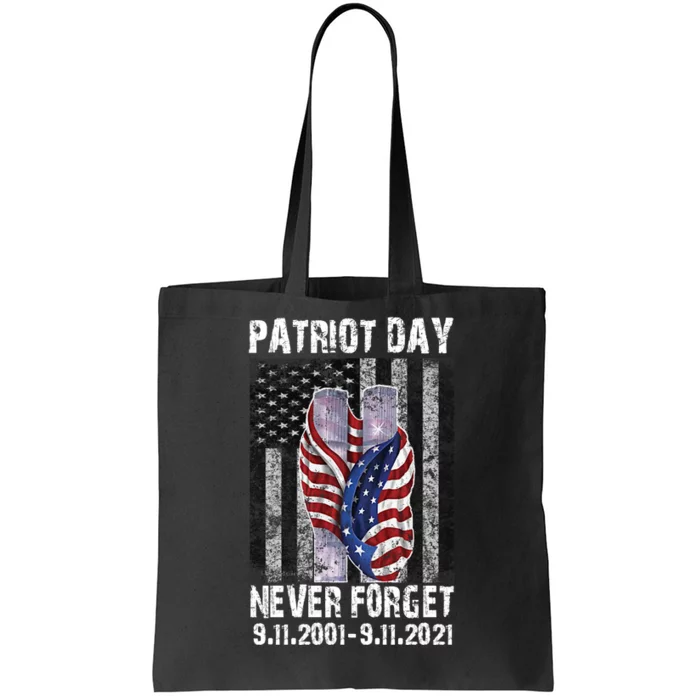 Patriot Day Never Forget 9/11 20th Anniversary Tote Bag