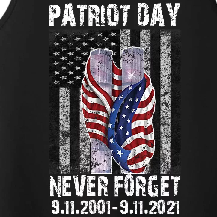 Patriot Day Never Forget 9/11 20th Anniversary Performance Tank