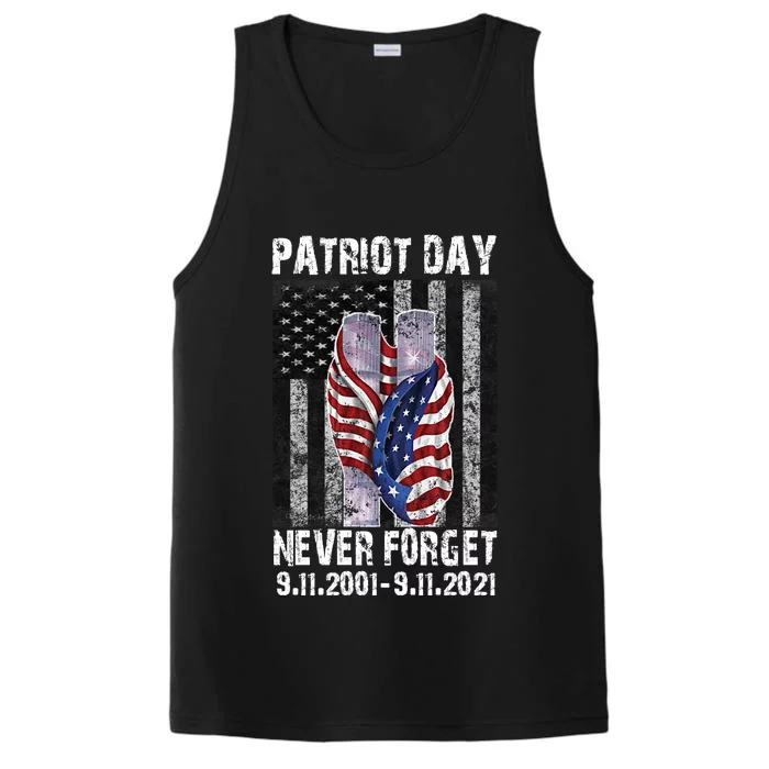 Patriot Day Never Forget 9/11 20th Anniversary Performance Tank