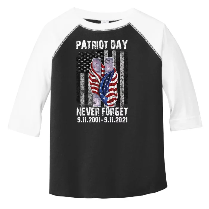 Patriot Day Never Forget 9/11 20th Anniversary Toddler Fine Jersey T-Shirt