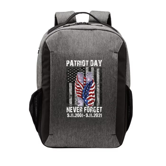 Patriot Day Never Forget 9/11 20th Anniversary Vector Backpack