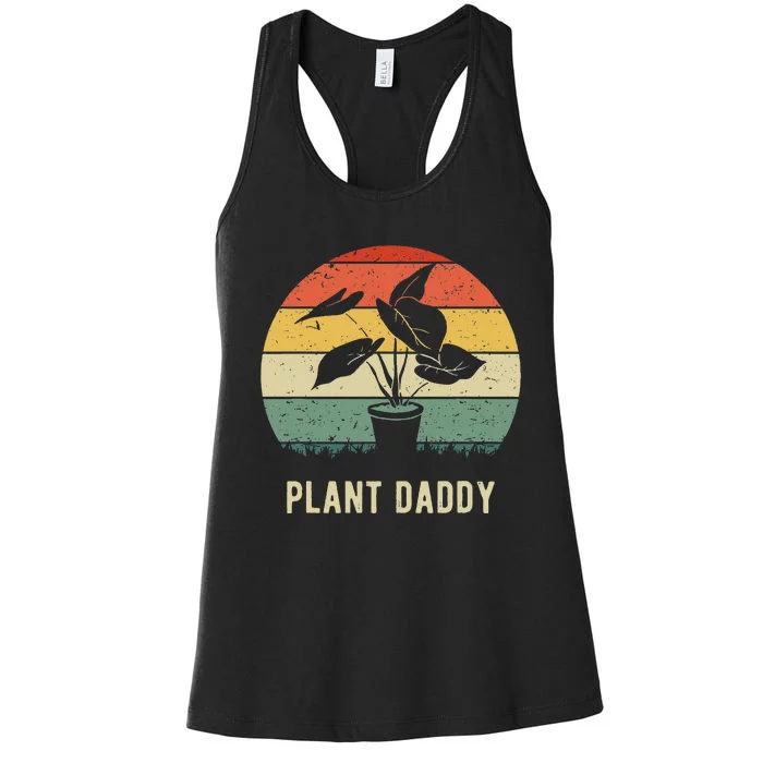 Plant Daddy Nature Botanical Gardener Plant Dad Gardening Women's Racerback Tank