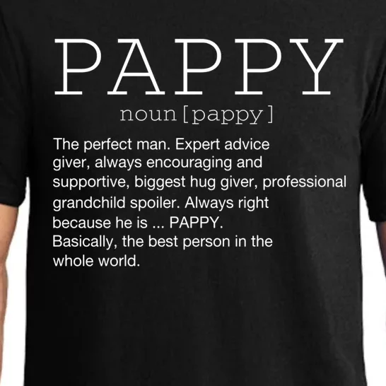 Pappy Definition Noun Grandpa Grandparents Day Funny Cool Gift Pajama Set