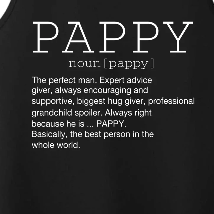 Pappy Definition Noun Grandpa Grandparents Day Funny Cool Gift Performance Tank