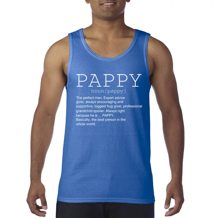 Pappy Definition Noun Grandpa Grandparents Day Funny Cool Gift Tank Top