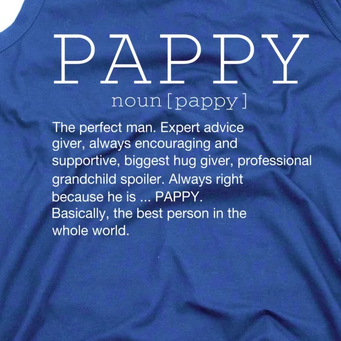 Pappy Definition Noun Grandpa Grandparents Day Funny Cool Gift Tank Top